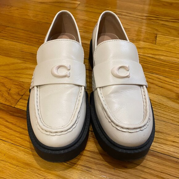 Coah Leah Loafer in Leather/Chalk, Size 7.5 - Picture 5 of 9
